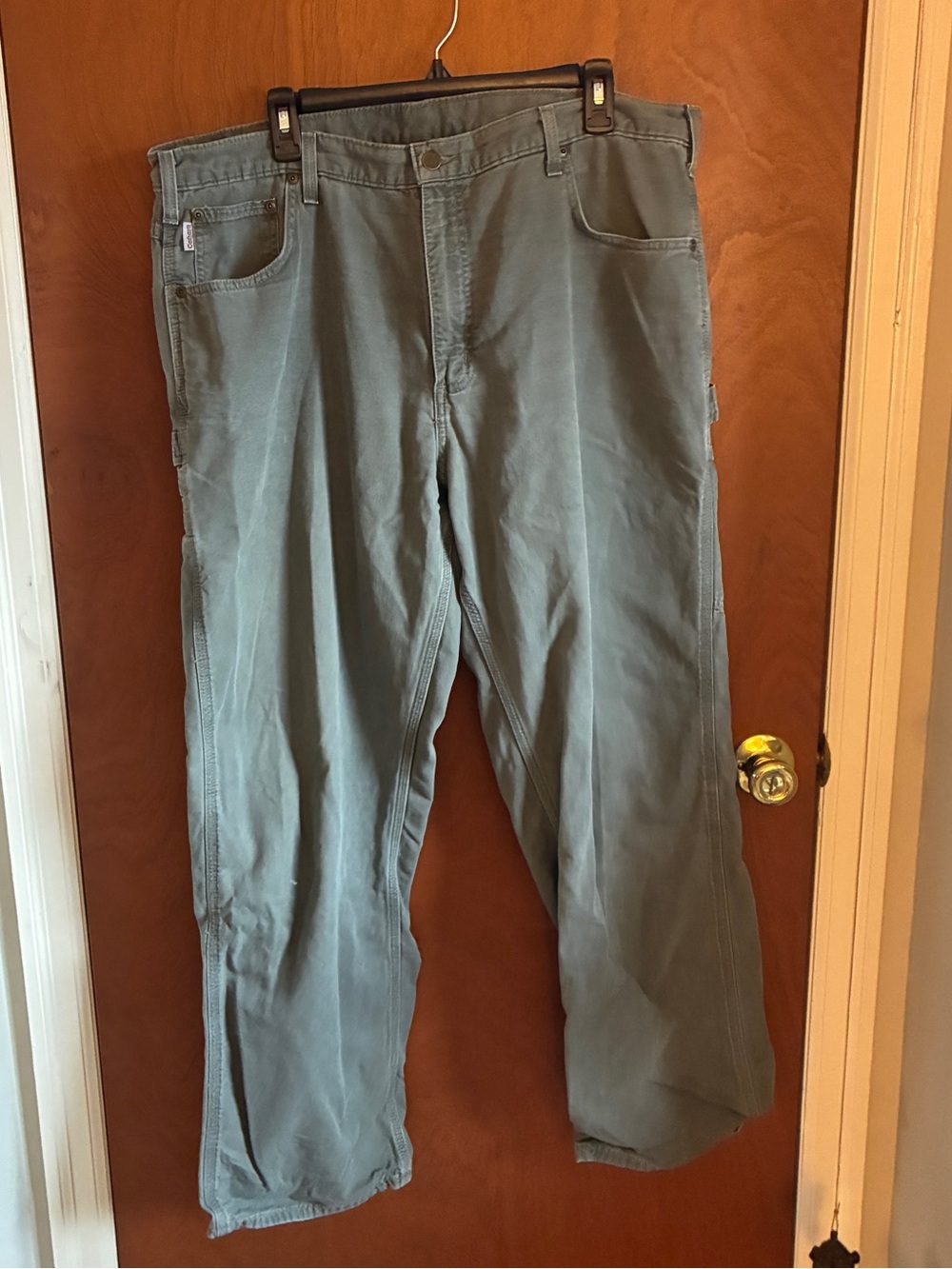 Carhartt Olive Green Loose Fit Work Pants